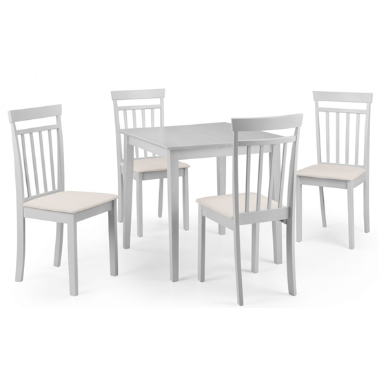 Ranee Extending Wooden Dining Table In Grey