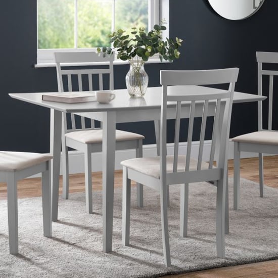 Ranee Extending Wooden Dining Table In Grey