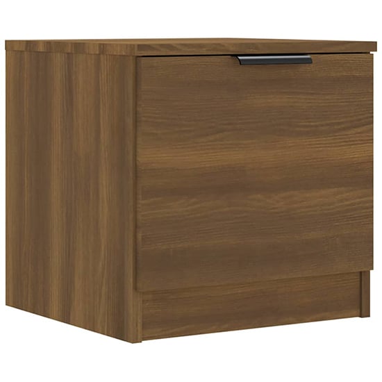 Ranya Wooden Bedside Cabinet With 1 Door In Brown Oak_3