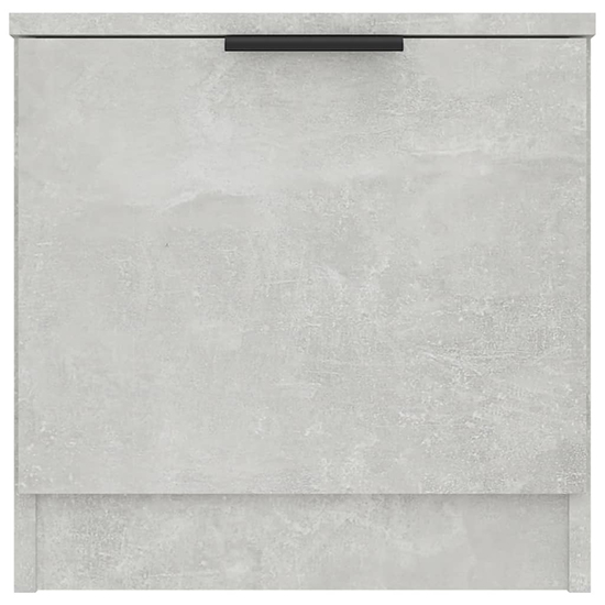 Ranya Wooden Bedside Cabinet With 1 Door In Concrete Effect