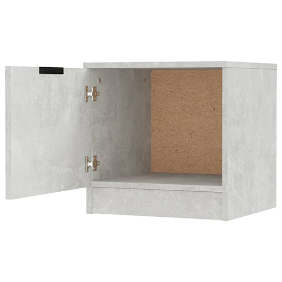Ranya Wooden Bedside Cabinet With 1 Door In Concrete Effect_5