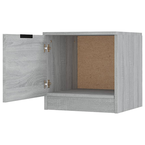 Ranya Wooden Bedside Cabinet With 1 Door In Grey Sonoma Oak_5