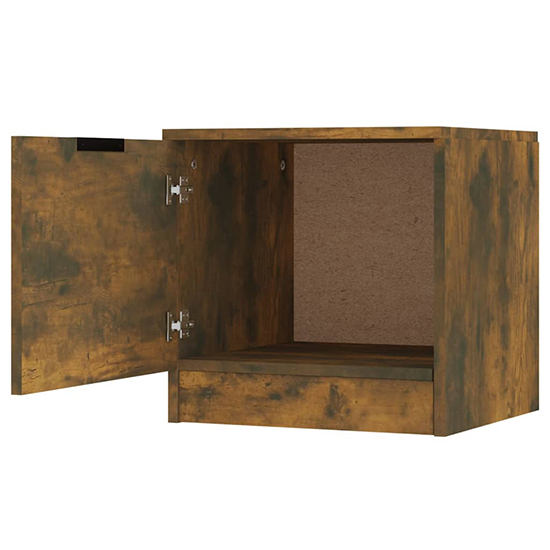 Ranya Wooden Bedside Cabinet With 1 Door In Smoked Oak_5