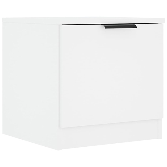 Ranya Wooden Bedside Cabinet With 1 Door In White