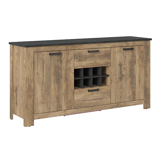 Read more about Rapilla wooden sideboard with 2 doors in chestnut matera grey