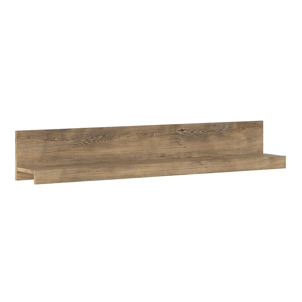 Rapilla Wooden Wall Shelf In Chestnut