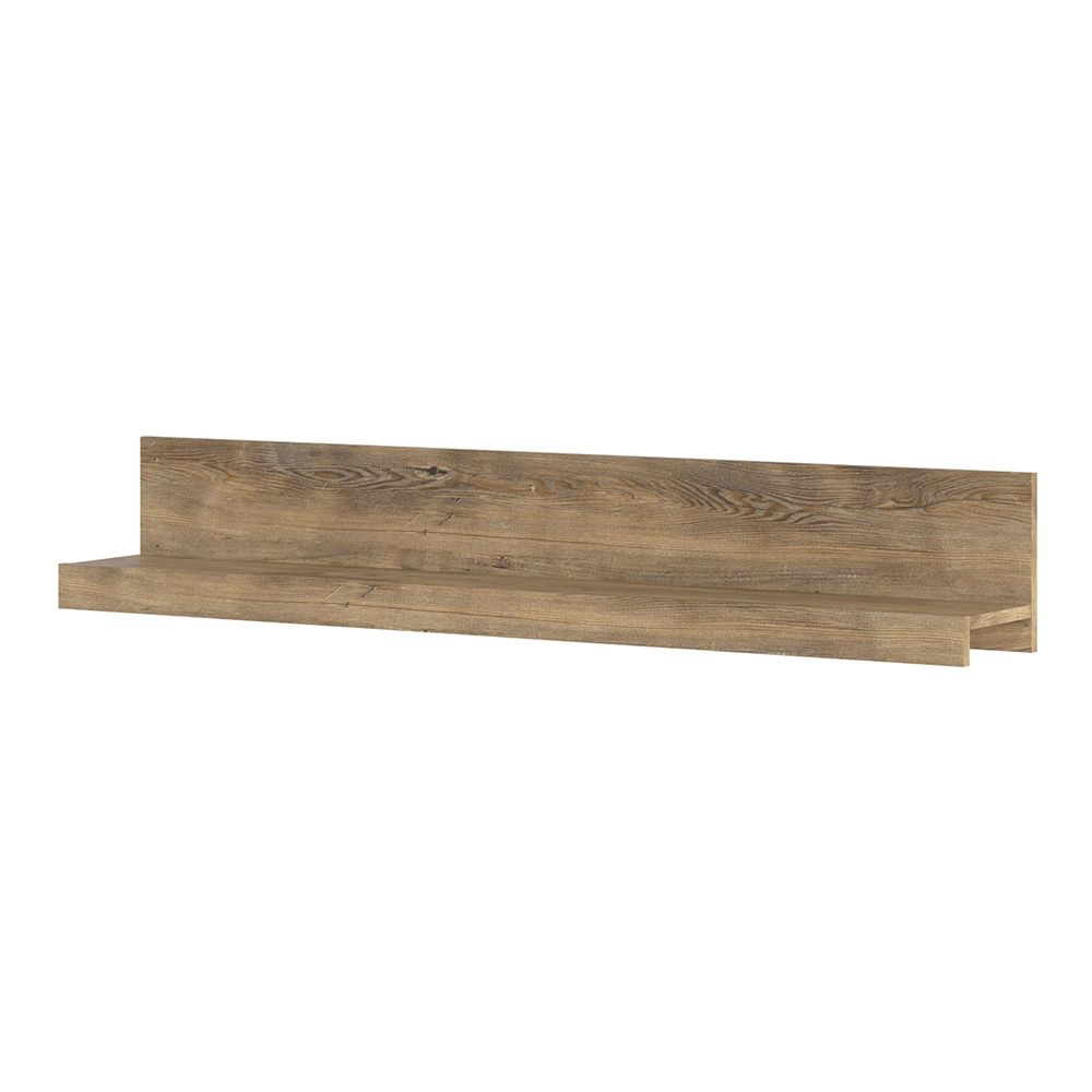 Rapilla Wooden Wall Shelf In Chestnut