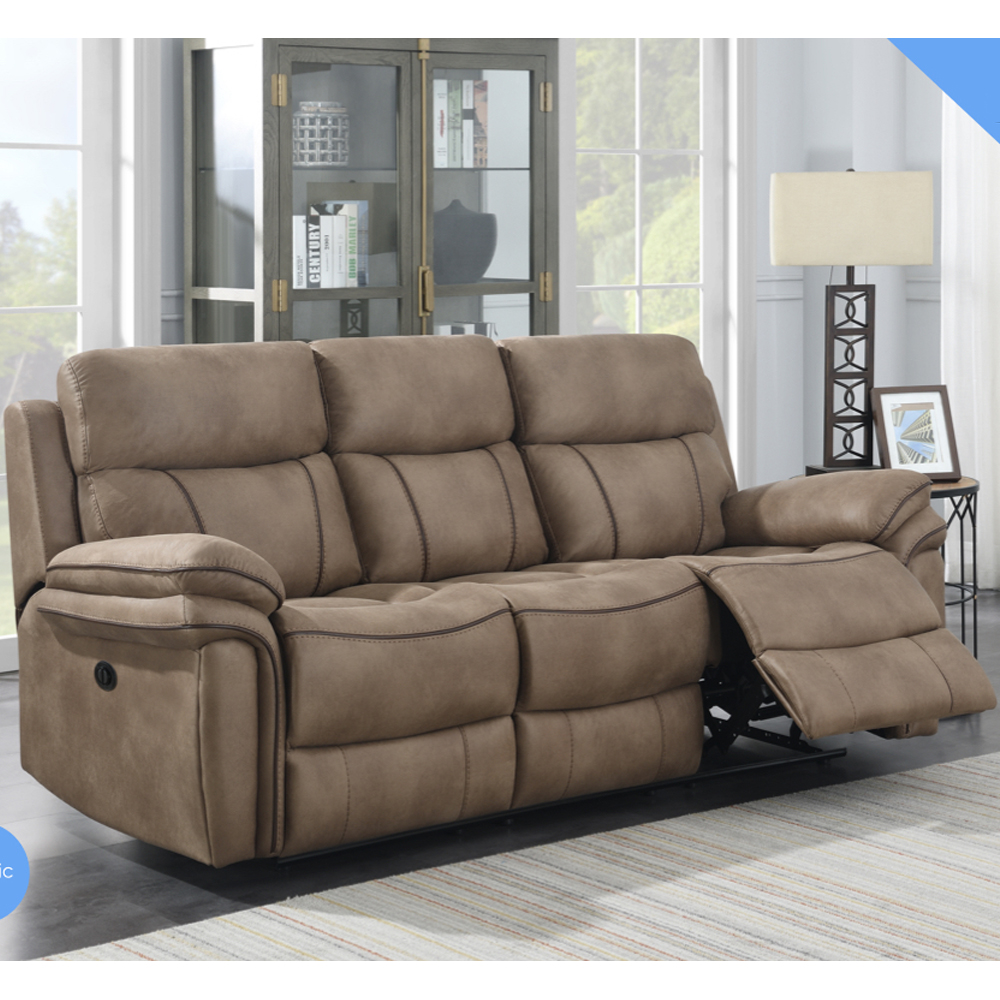 Rasalas Fabric Electric Recliner 3+2 Seater Sofa Set - Sahara