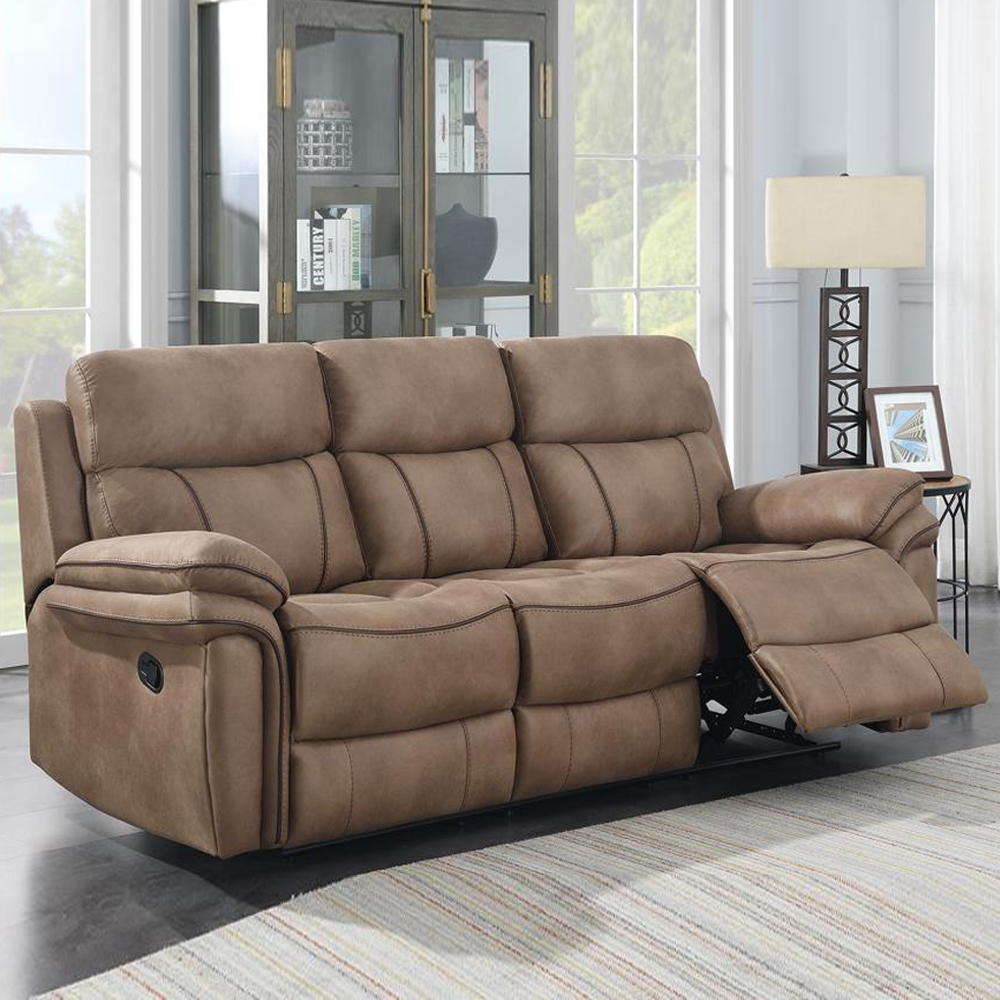 Rasalas Fabric Recliner 3+1+1 Seater Sofa Set In Sahara