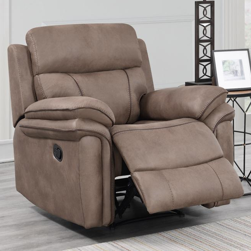 Rasalas Fabric Recliner 3+1+1 Seater Sofa Set In Sahara