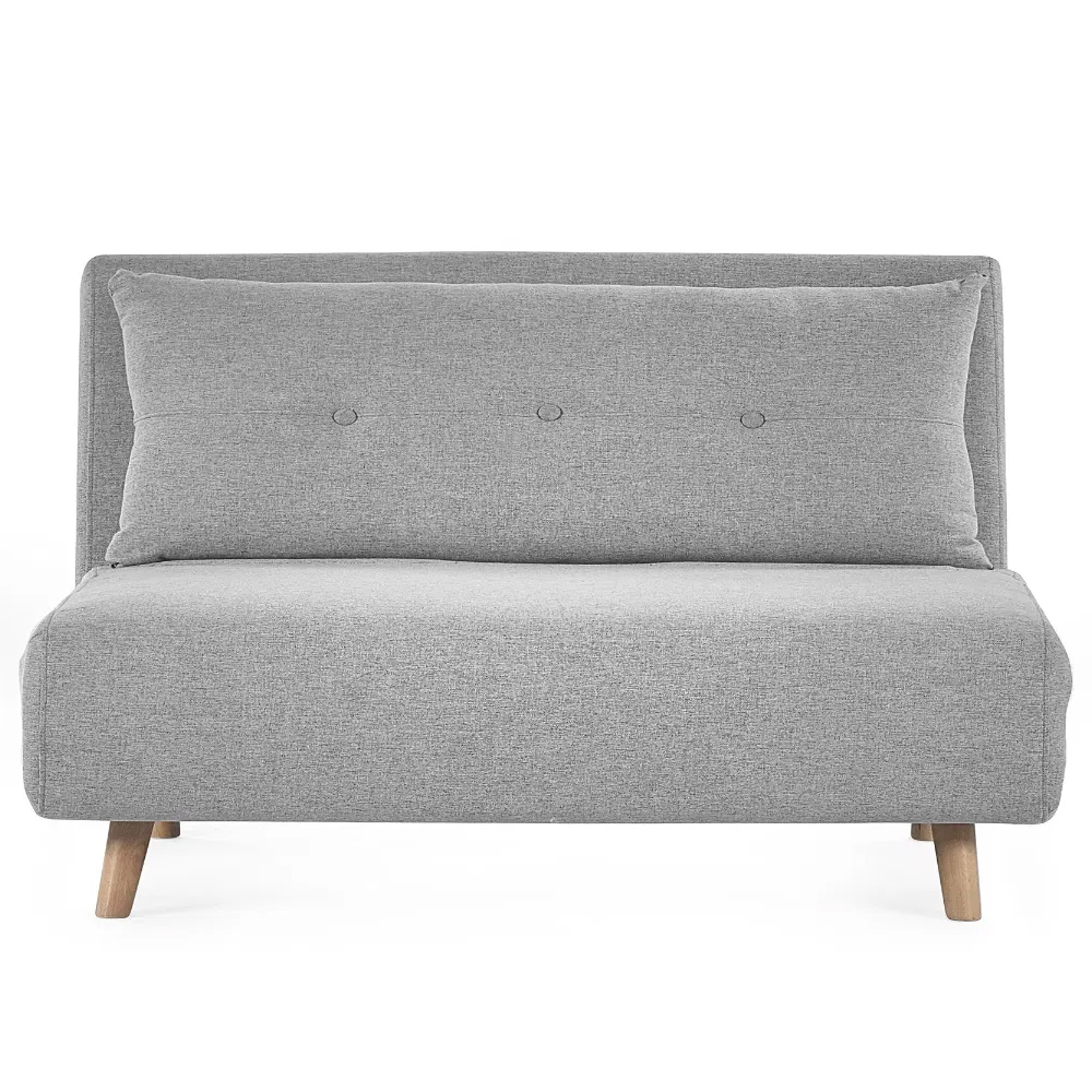 Rattvik Fabric Single Sofabed With Oak Legs In Grey