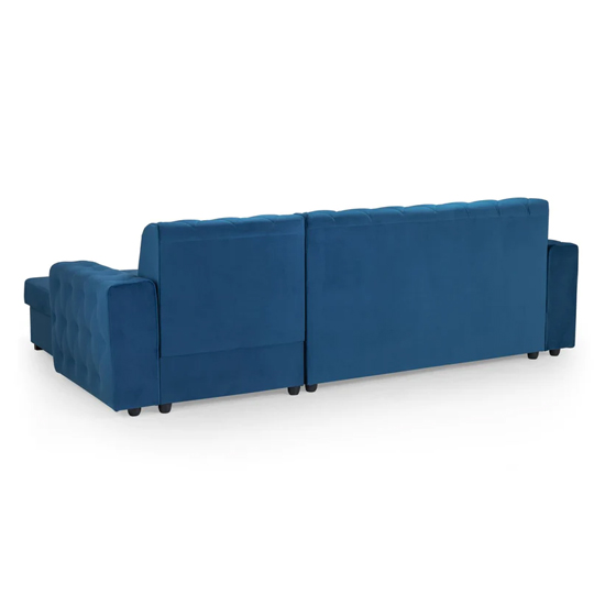 Ravello Plush Velvet Sofa Bed Right Hand In Blue_2