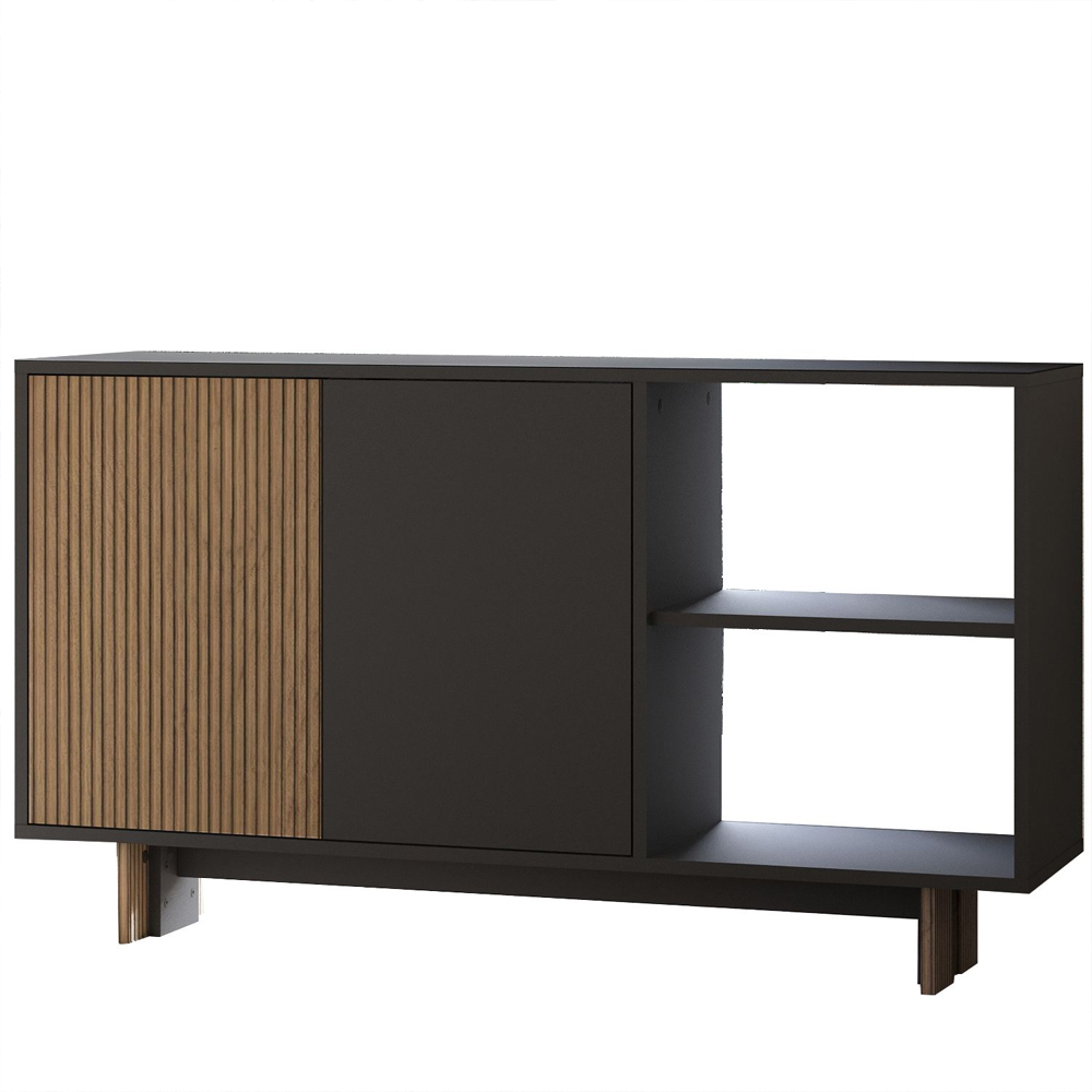 Ravello Wooden Console Table in Anthracite and Warm Oak