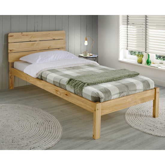 Product photograph of Ravello Wooden Single Bed In Waxed Pine from Furniture in Fashion