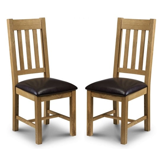Aafje Wooden Dining Chairs In Waxed Oak In A Pair
