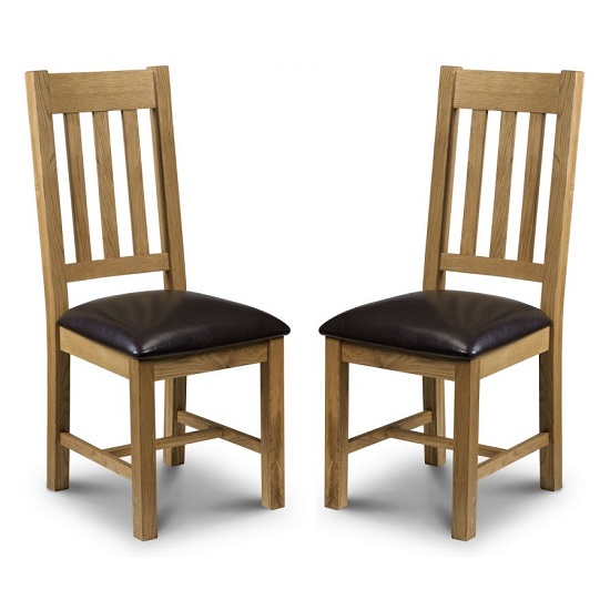 Read more about Aafje wooden dining chairs in waxed oak in a pair