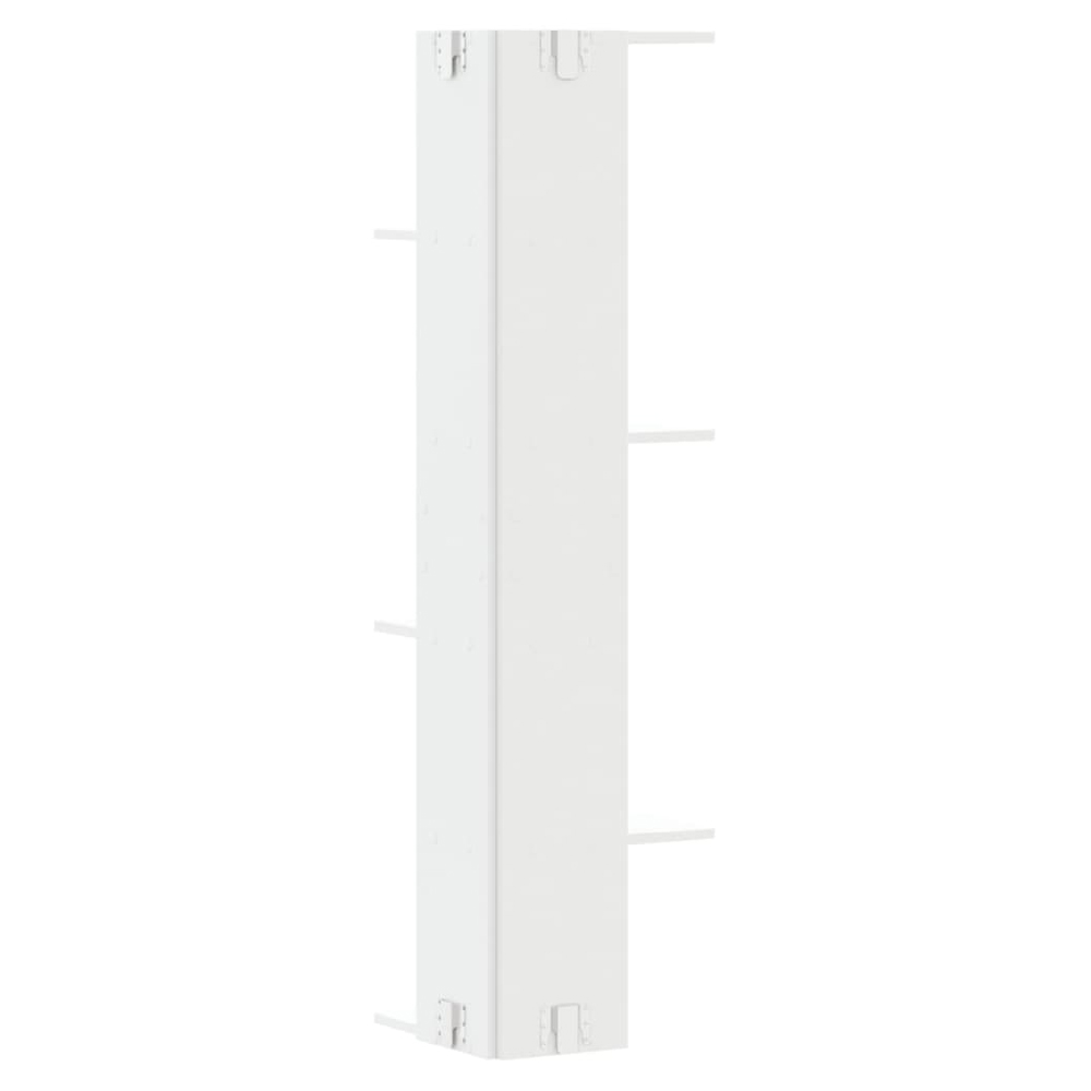 Ravena Wooden Corner Wall Shelf With 5 Shelves In White