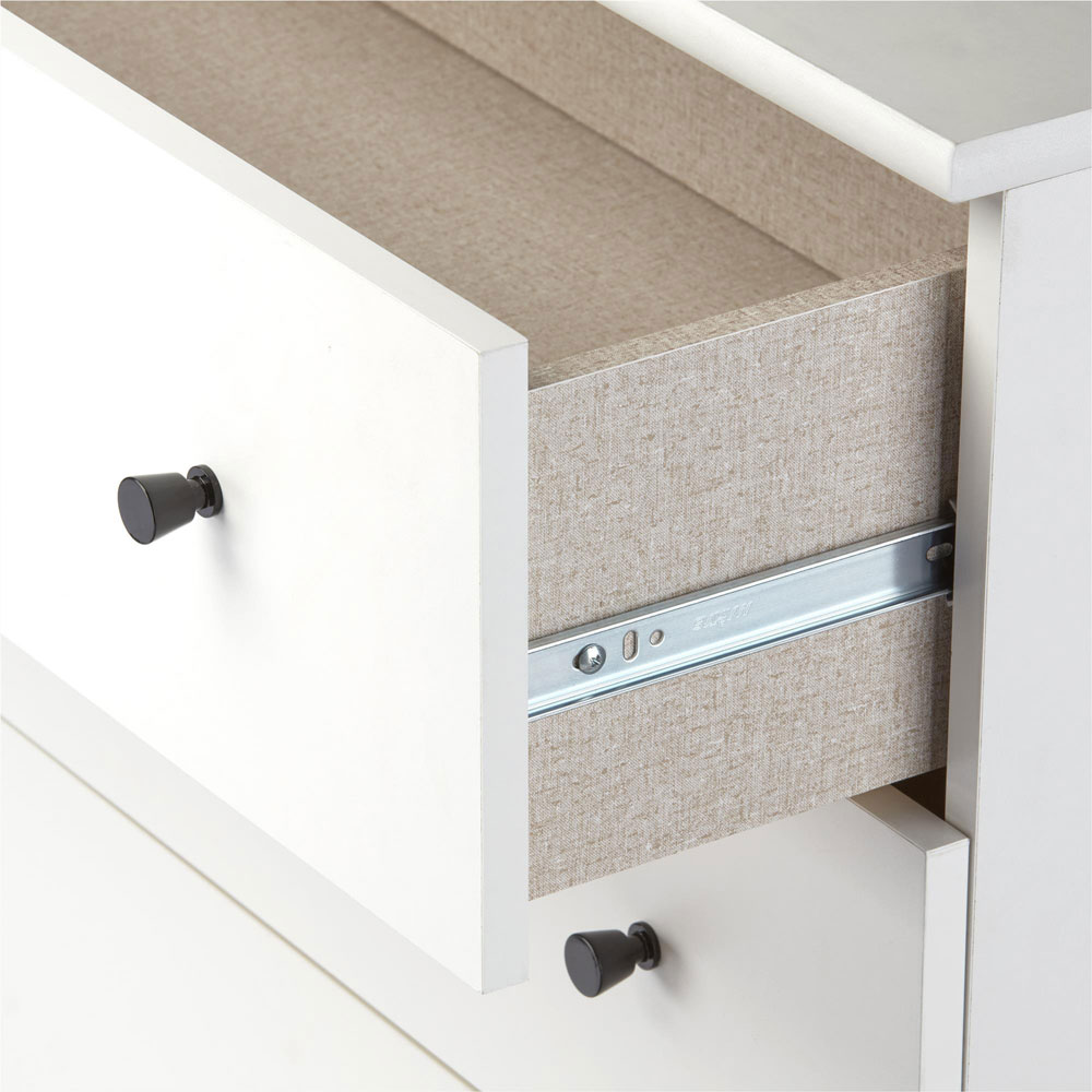 Raviole Wooden Chest Of 3 Drawers in White