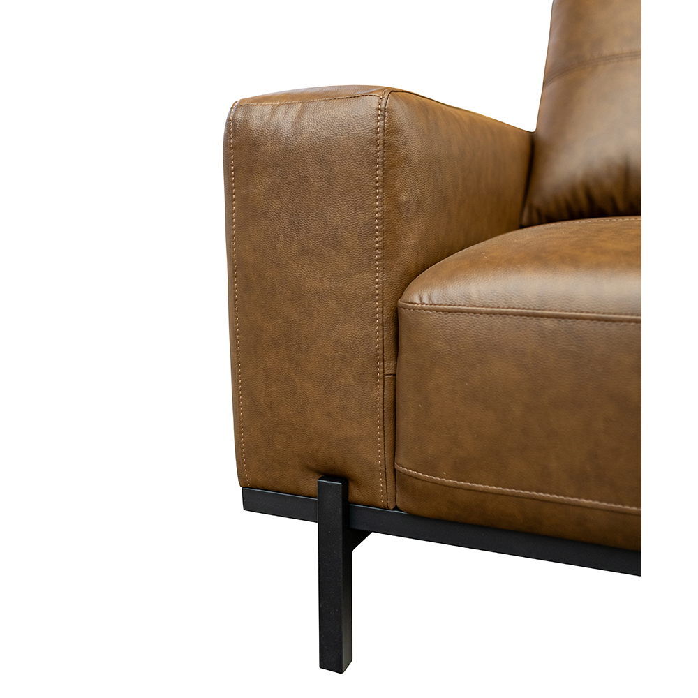 Ravion Fabric 1 Seater Sofa in Tan