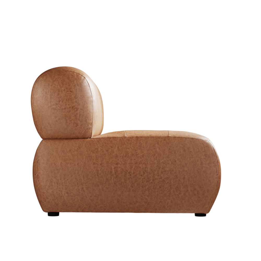 Rawlins Faux Leather Accent Chair In Tan