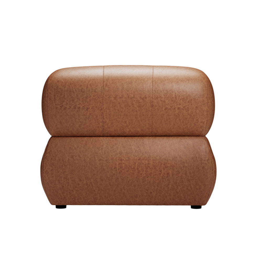 Rawlins Faux Leather Accent Chair In Tan