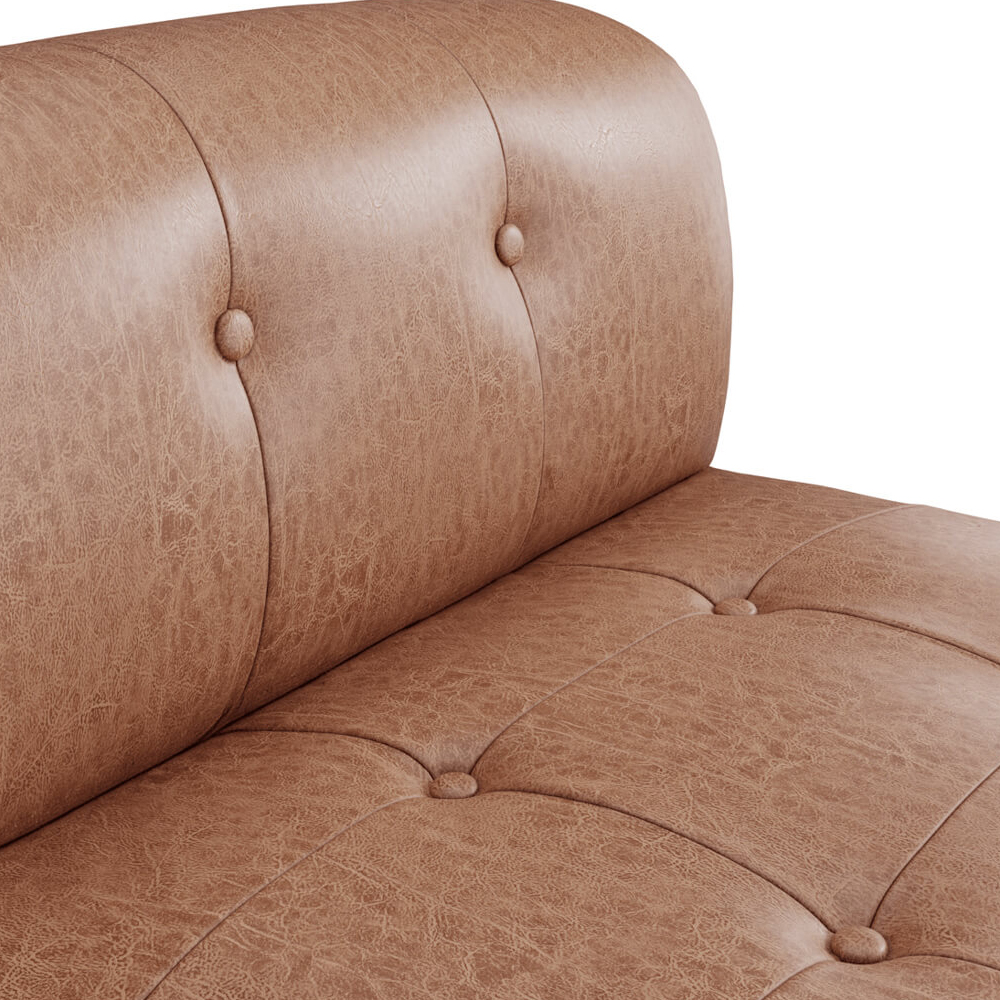Rawlins Faux Leather Accent Chair In Tan