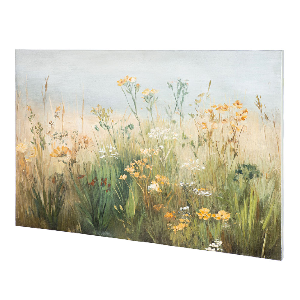 Raxen Canvas Flower Pattern Wall Art in Green