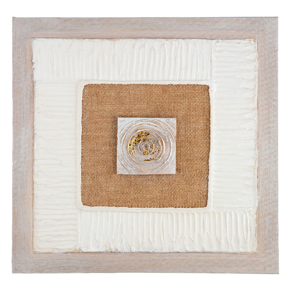 Raxen Canvas Set Of 2 Wall Art in White and Gold