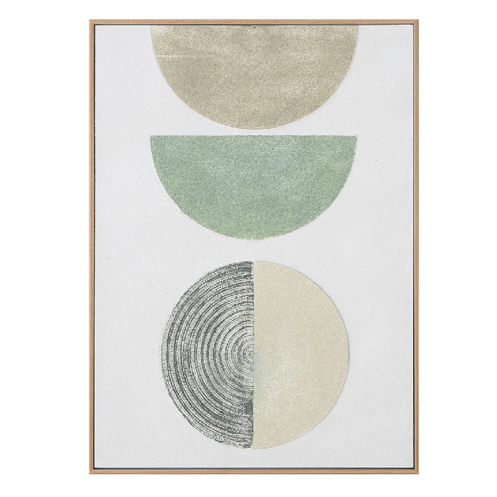 Raxen Canvas Set Of 2 Wall Art in White and Green