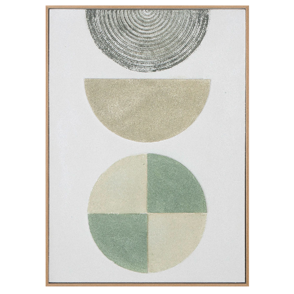 Raxen Canvas Set Of 2 Wall Art in White and Green