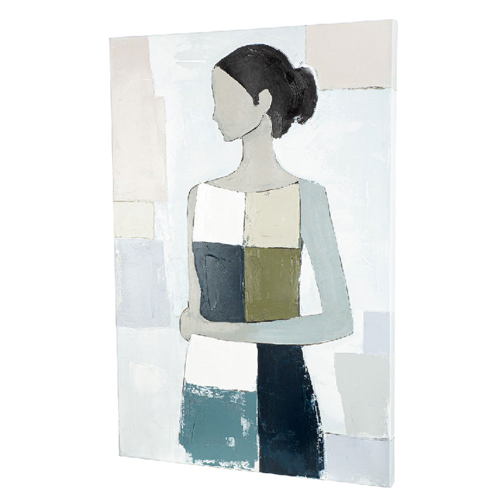 Raxen Canvas Women Wall Art in Multicolour