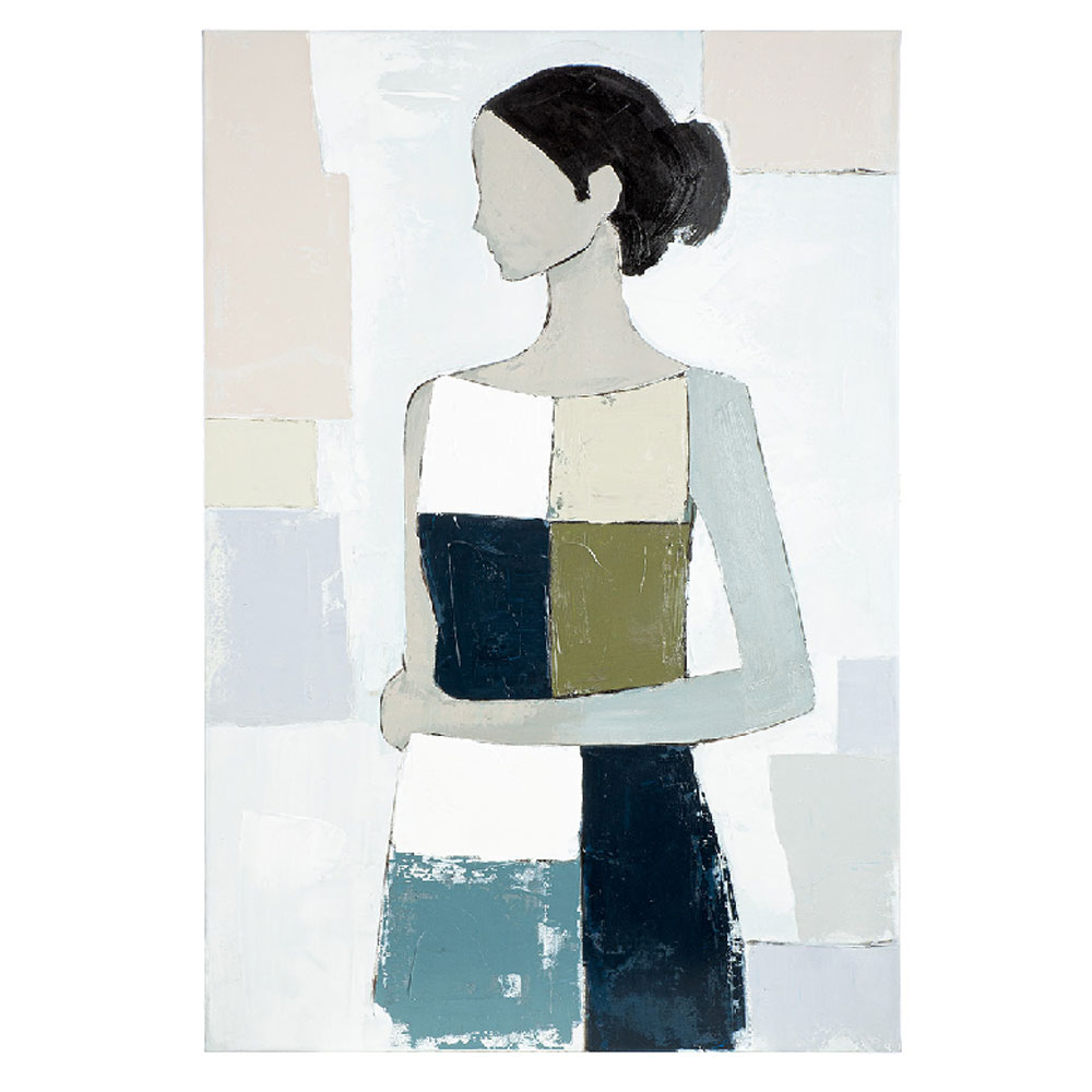 Raxen Canvas Women Wall Art in Multicolour
