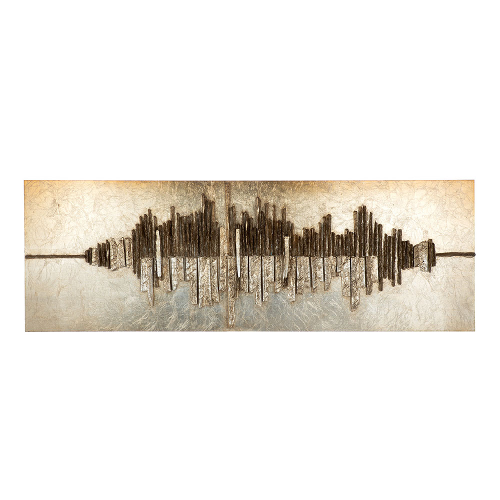 Raxen Synthetic Resin 3D Wall Art in Champagne and Gold