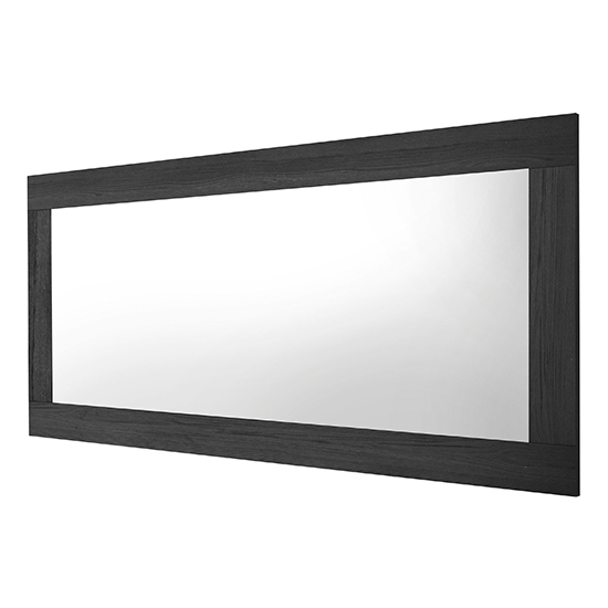 Read more about Raya wall mirror with black ash wooden frame