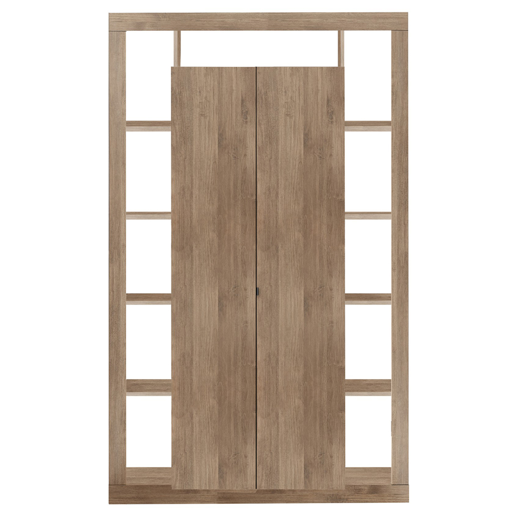 Raya Wooden Bookcase With 2 Doors In Mercure