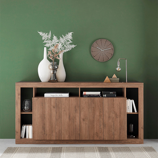 Raya Wooden Sideboard With 4 Doors In Mercury Furniture in Fashion