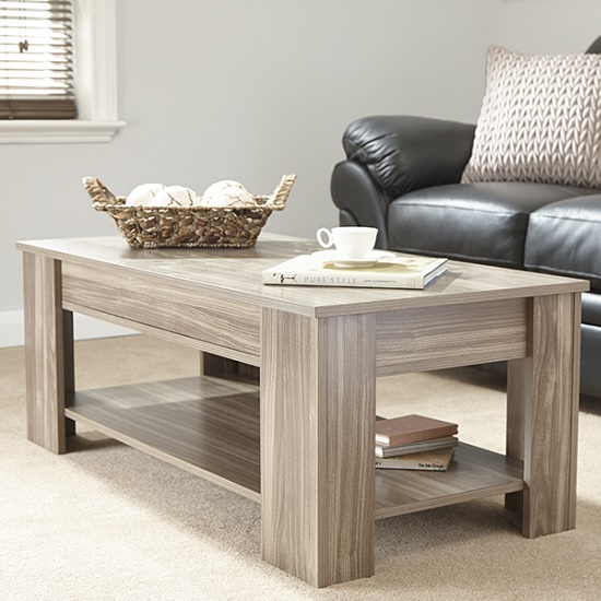 Product photograph of Liphook Coffee Table Rectangular In Walnut With Lift Up Top from Furniture in Fashion