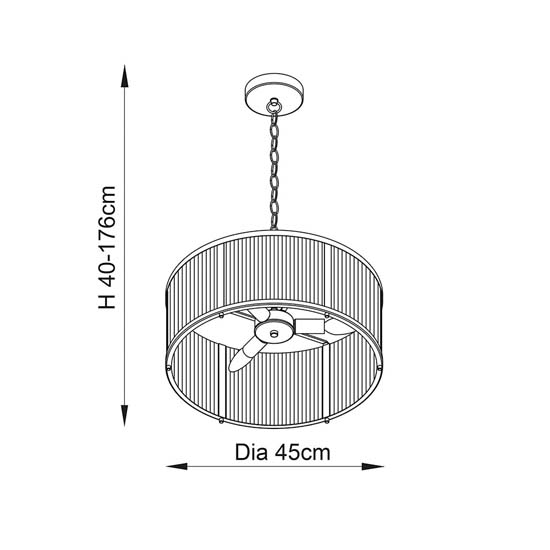 Rayong Glass Shade 3 Lights Ceiling Pendant Light In Brass