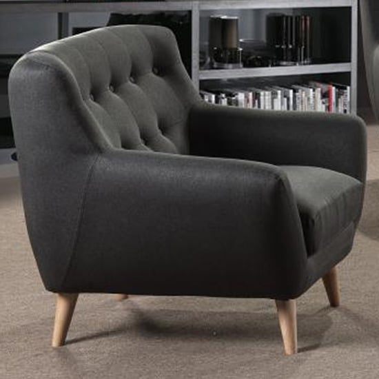 Read more about Rayssa fabric 1 seater sofa in grey
