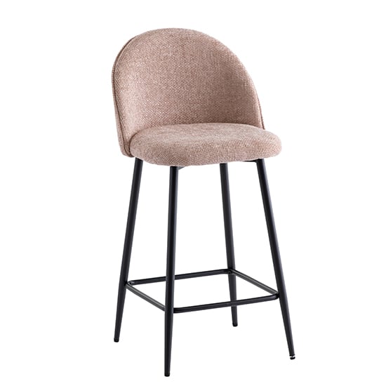 Product photograph of Rayya Fabric Counter Bar Stool In Flamingo from Furniture in Fashion
