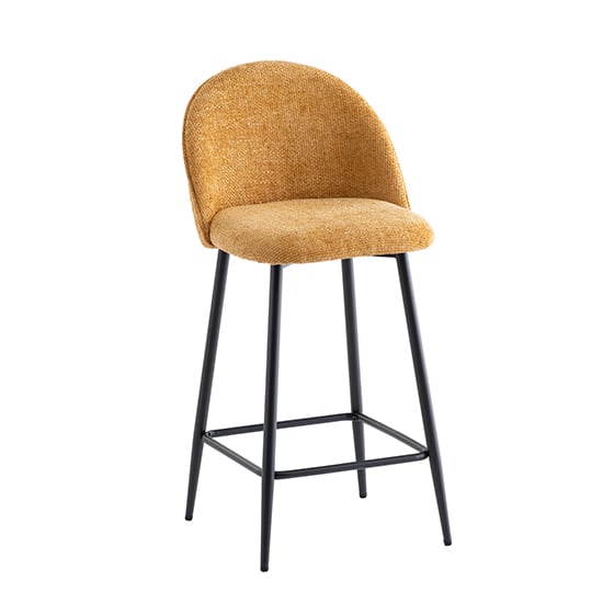Product photograph of Rayya Fabric Counter Bar Stool In Yellow from Furniture in Fashion
