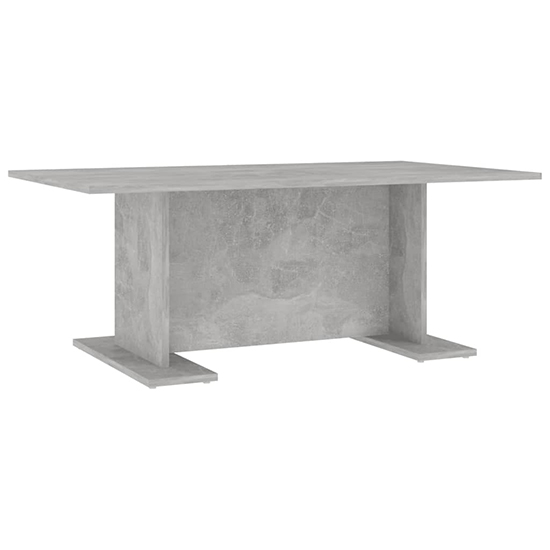 Rayya Rectangular Wooden Coffee Table In Concrete Effect