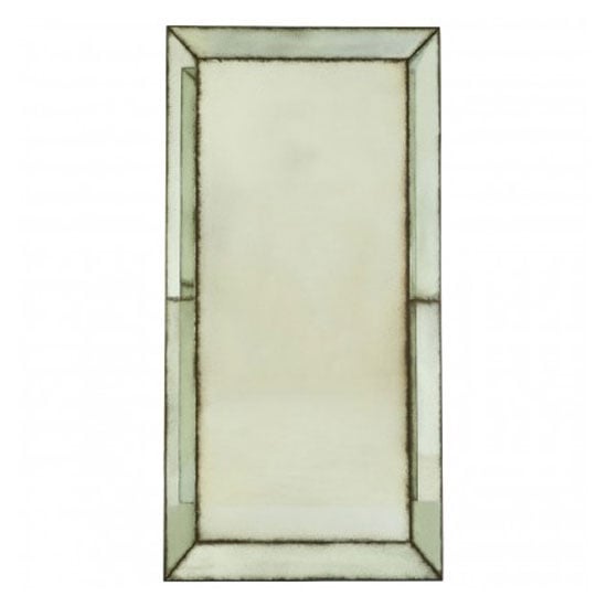 Product photograph of Raze Large Bevelled Edges Wall Mirror In Antique Brass Frame from Furniture in Fashion