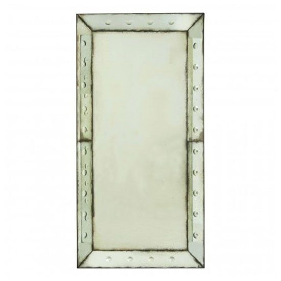 Read more about Raze large bubble effect wall mirror in antique brass frame