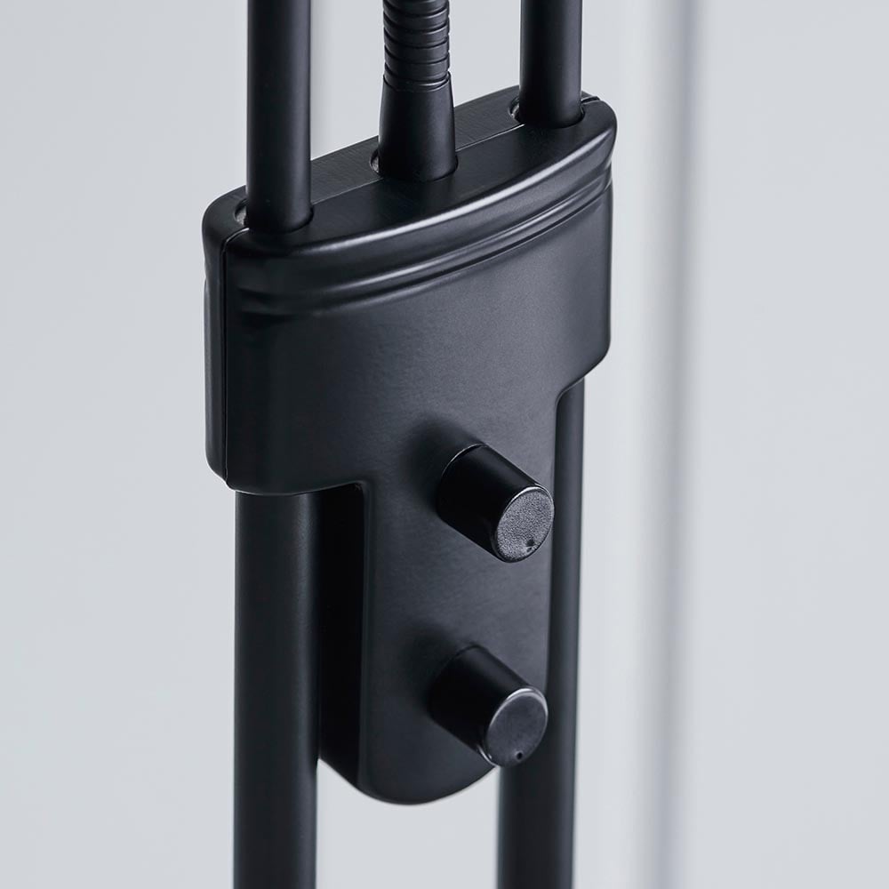 Reading Opal Glass Mother And Child Task Floor Lamp In Matt Black