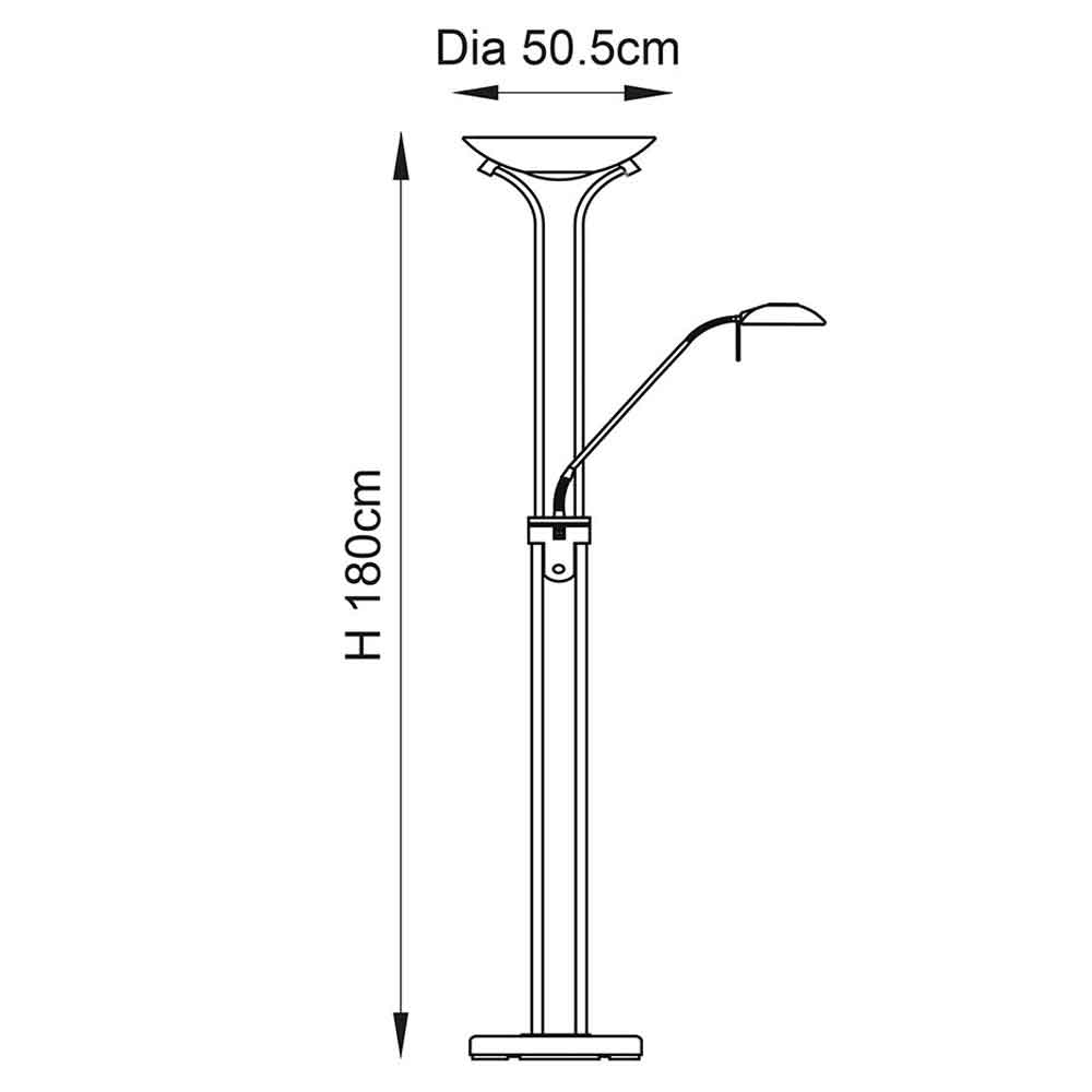 Reading Opal Glass Mother And Child Task Floor Lamp In Matt Black