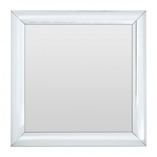 Photo of Recon square wall bedroom mirror in thick silver frame