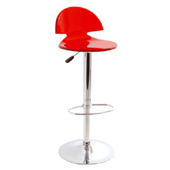 red plastic bar stools 95470BS - Common Production Materials Of Modern Bar Stools – Black, White, Or Beige