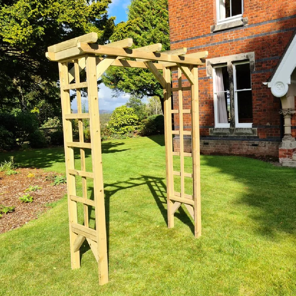 Redbridge Small Wooden Garden Arch In Natural