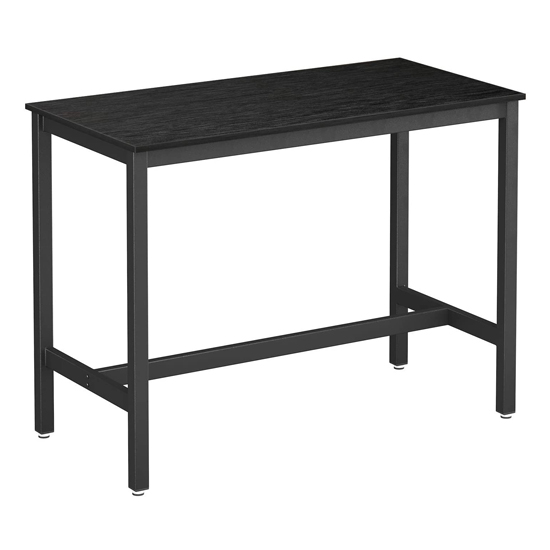Redding Black Wooden Bar Table With 2 Bar Stools FiF